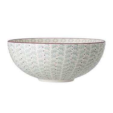 Bloomingville Schale Maya, Farbe Grün, aus Steingut, Inhalt 2600 ml, Maße: D28,5xH11,5 cm, Spülmaschinengeeignet, 82046866 im Sale